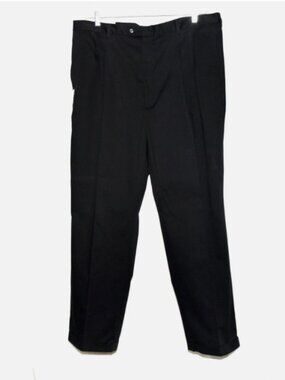 Wooster LARDINI Mens Pants Black 33x26 Cropped Pleated Cotton Italian Designer